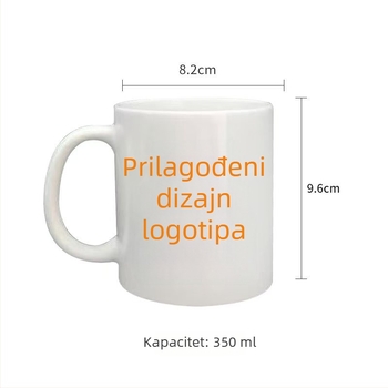 Keramička šalica za kavu po mjeri: otisak logotipa, slika i teksta, poslovni dar