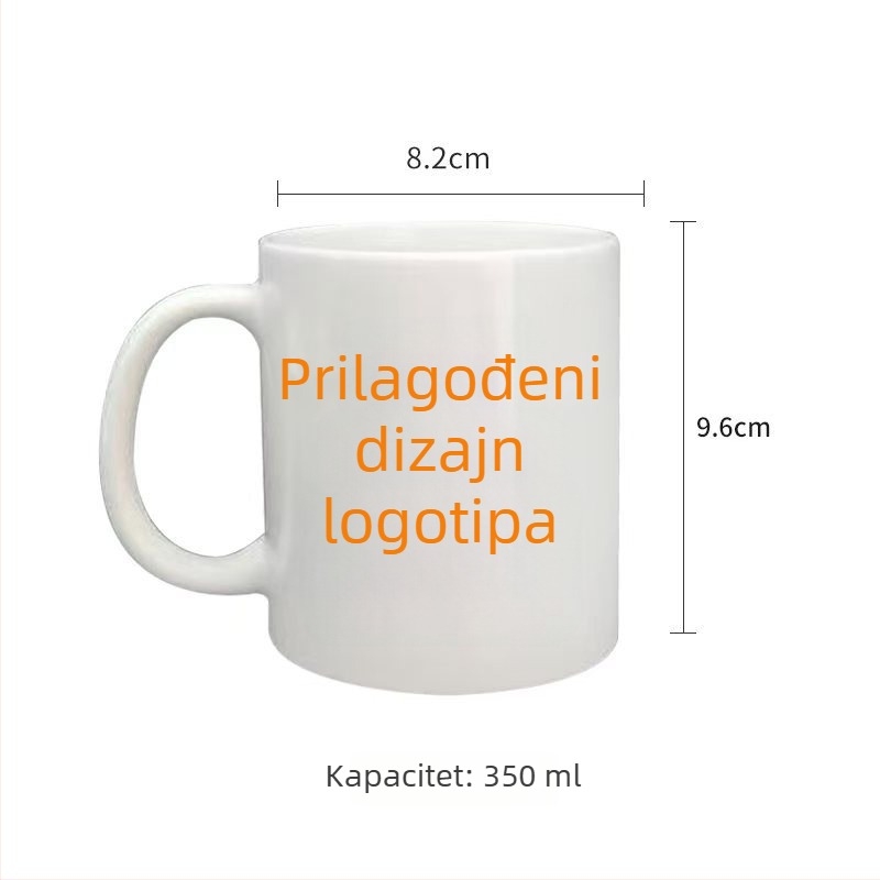 Keramička šalica za kavu po mjeri: otisak logotipa, slika i teksta, poslovni dar