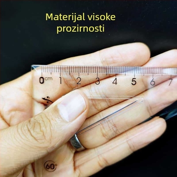 Little Frog četverodijelni set ravnala – prozirna školska ravnala s motivima crtanih likova