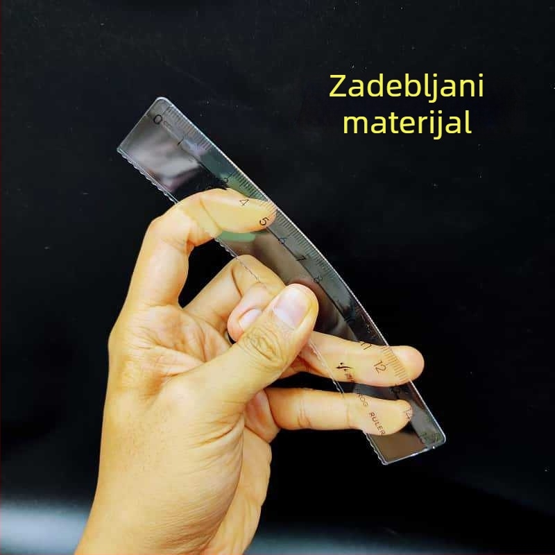 Little Frog četverodijelni set ravnala – prozirna školska ravnala s motivima crtanih likova