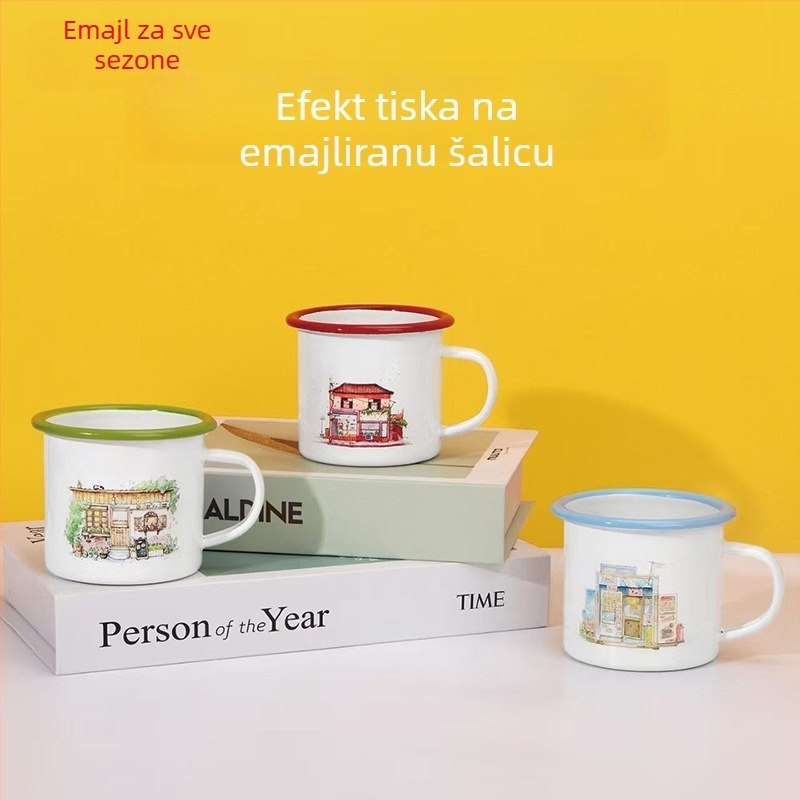 Emajlirana šalica s prilagođenim logotipom, fotografijom i tekstom - DIY za ured i kućnu upotrebu