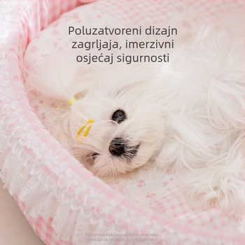 Poluzatvoreno pseće ležište s dizajnom kolijevke, udoban gnijezdo za male i srednje pse
