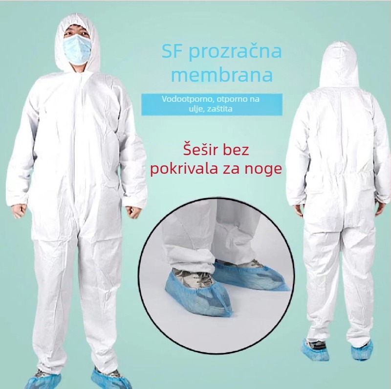 Zaštitno odijelo s SF dihalnom membranom, jednokratno izolacijsko odijelo za tvornice i kozmetičke salone, vodootporno