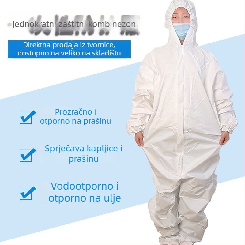 Zaštitno odijelo s SF dihalnom membranom, jednokratno izolacijsko odijelo za tvornice i kozmetičke salone, vodootporno