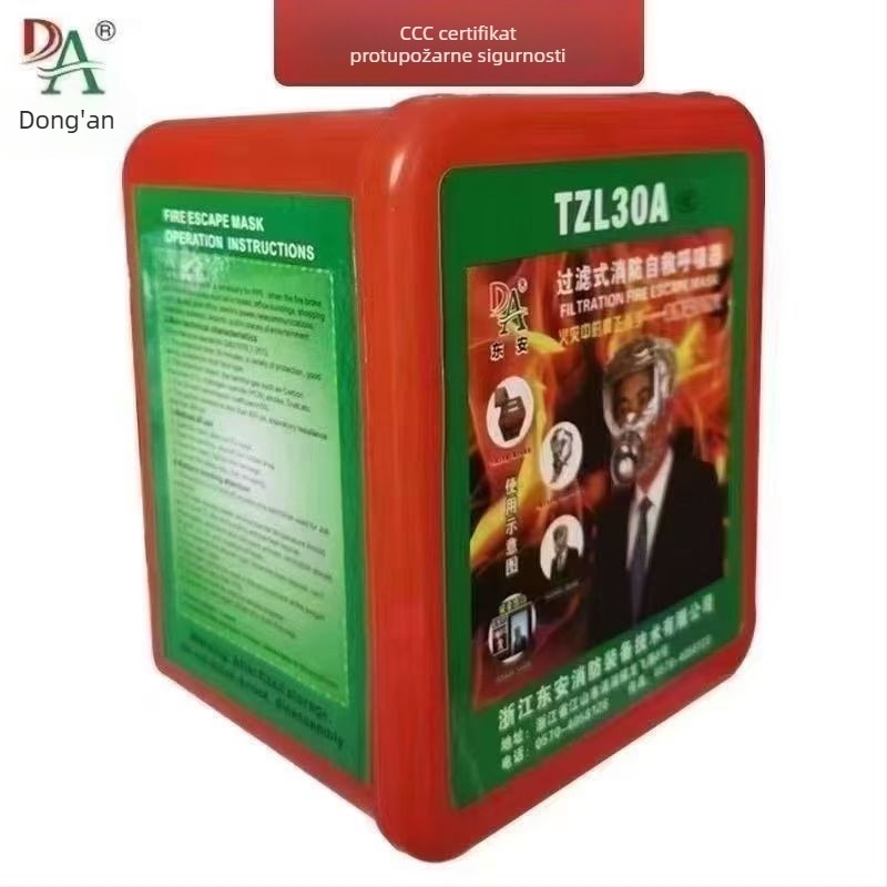 Da/dong'an 3C-certificirani respirator za izlaz iz požara, maska za plinove na glavi s ventilom za disanje