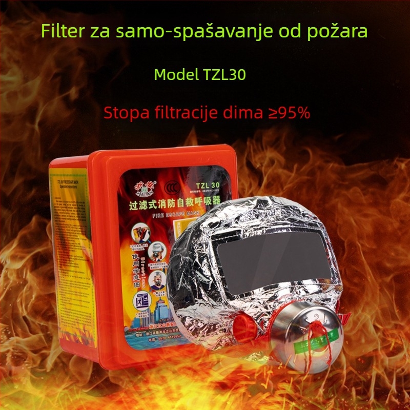 Požarna maska s filtrom za dim i otrovne plinove za spašavanje