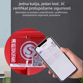3C certificirana maska za plin i dim s evakuacijskim respiratorom pri požaru, za hotele i kuće za goste