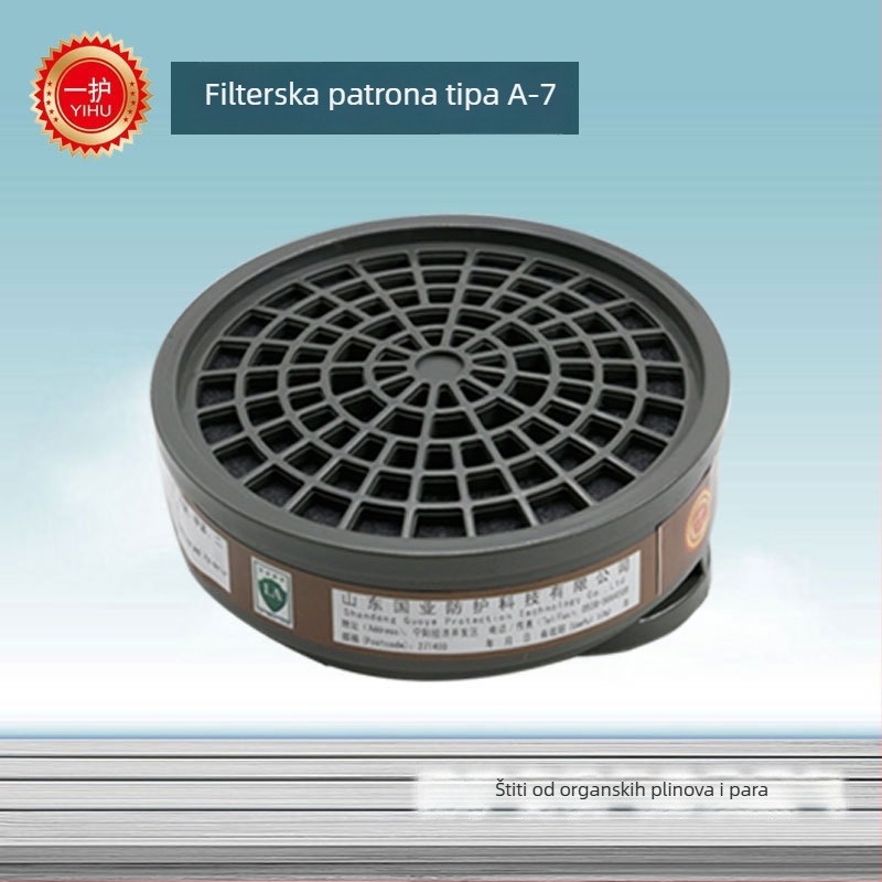 Gas maska Yihu A-7 s filtrom aktivnog ugljena P-A-1, serije 3200, kompatibilna s 3N11, za aerosolno bojanje i kemijske eksperimente