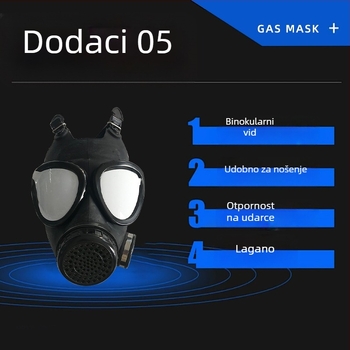 Set dodataka za gas masku 05: silikon dijelovi za zaštitu od prašine, traka za glavu, učvršćivač ventilacije za disanje i elastični remen