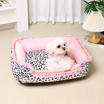 Ležaljka za kućne ljubimce u stilu princeze za mačke i male pse, uklonjiva i periva spavaća podloga, veličine S-XXL