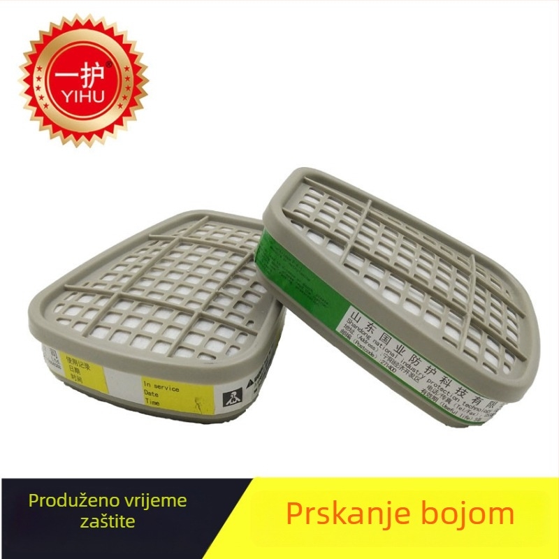 Maska za plin s filtrom aktivnog ugljena, modeli 6001/6002/6004, kompatibilna s 6200