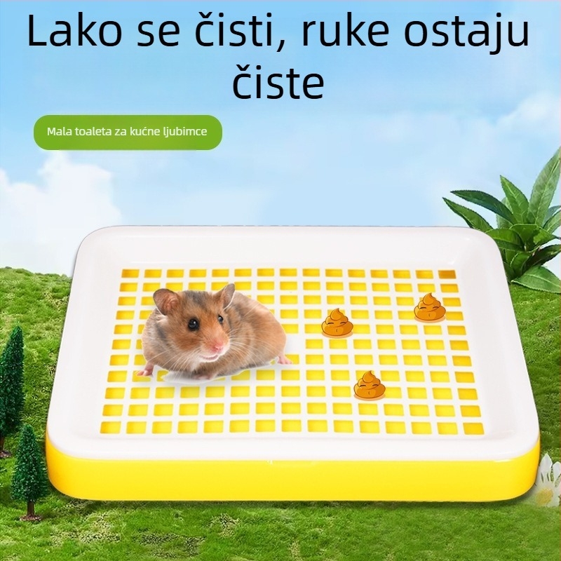 Višenamjenska, proširena i produžena toaletna posuda za male kućne ljubimce s uklonjivim ravnim panelom
