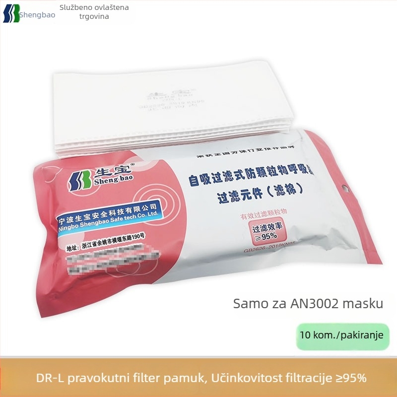 Shengbao 3002DR-L KN95 filtrirajuća vata za masku 3002