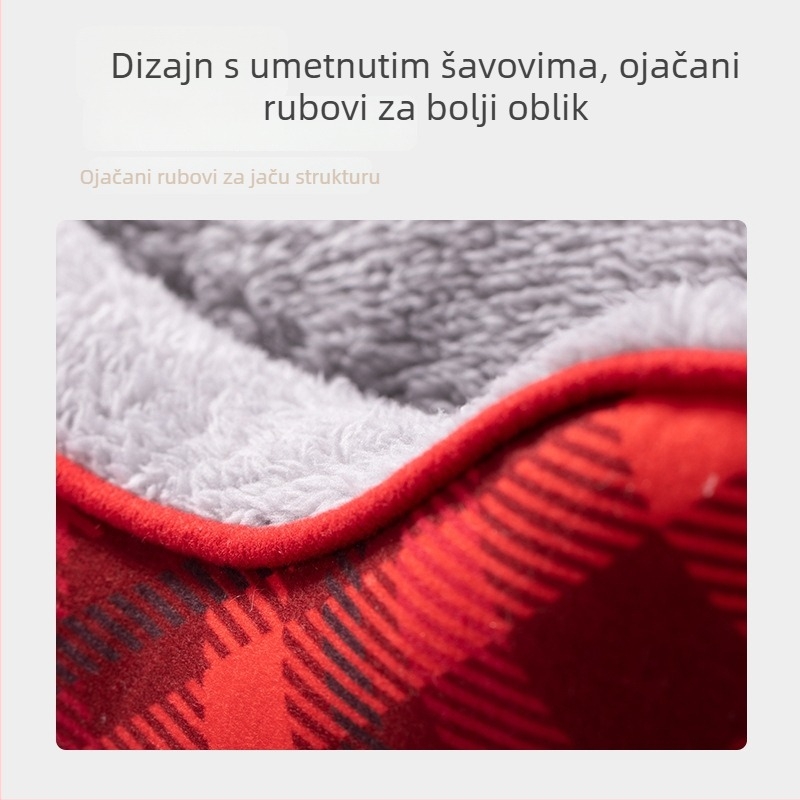 Leglo za male pse i mačke s toplim baršunastim pokrovom, otporno na ogrebotine i ugrize, mek madrac za psa