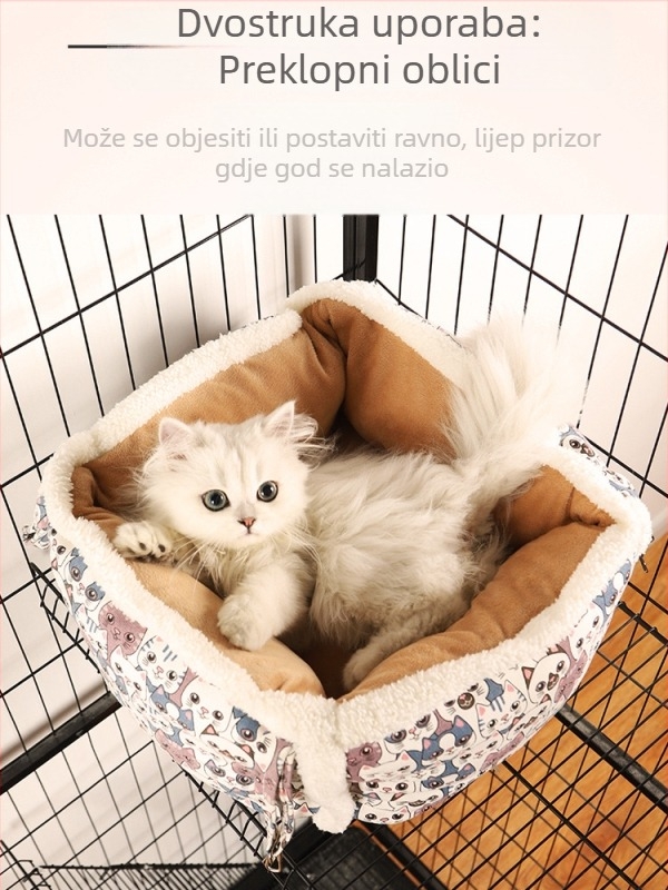Hamak za mačke za vješanje, zimska toplina, udobnost kroz sva četiri godišnja doba, tkanina otporna na dlake, mačji krevetić u stilu princeze, namještaj za kućne ljubimce