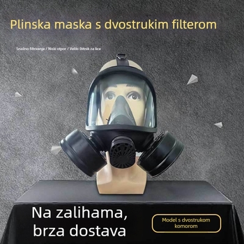 Gas maska s dvostrukim filtrom aktivnog ugljena za prskanje boje i industrijsku zaštitu