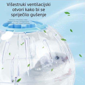 Prozirna trkaća lopta za hrčke, ljubičasta vježbovna igračka za guinejske svinje, edukativna i slatka igra za male glodavce
