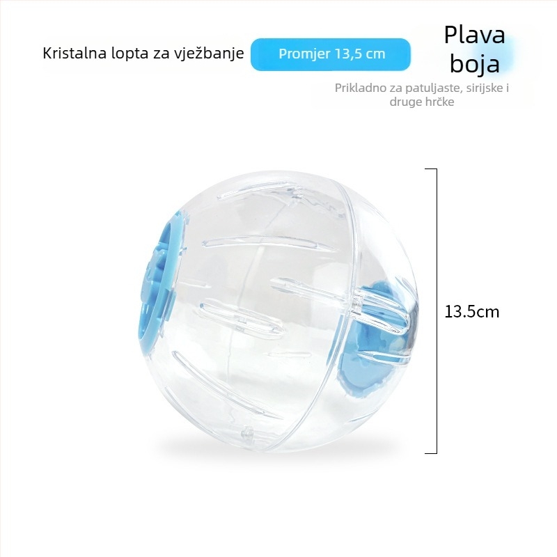 Prozirna trkaća lopta za hrčke, ljubičasta vježbovna igračka za guinejske svinje, edukativna i slatka igra za male glodavce