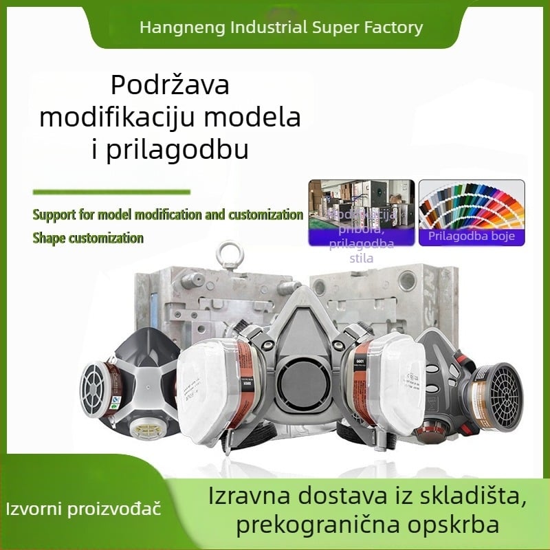 Gas maska 6200 s prilagodbom i modifikacijom kalupa, filtriranje otrovnih plinova