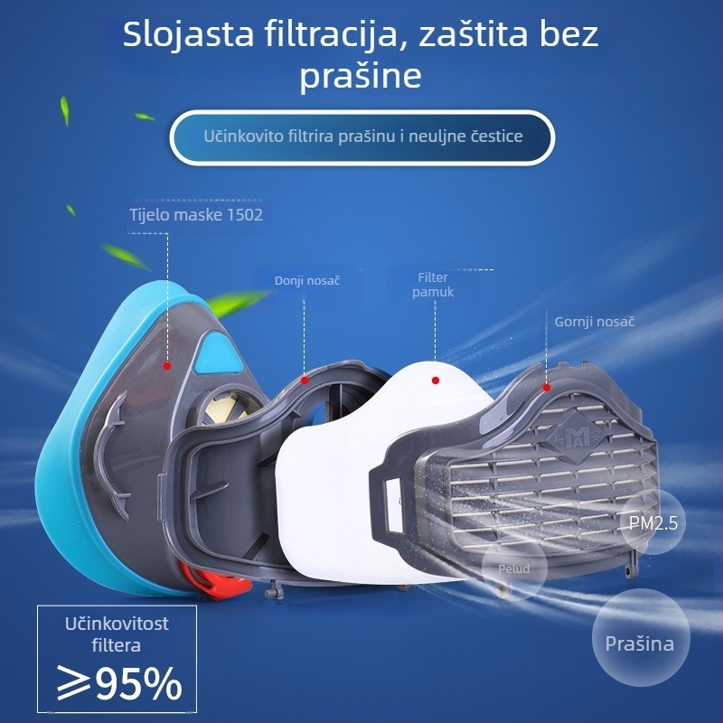 Mayann KN95 maska za prašinu za industrijski prah, rudarstvo, cement i brušenje