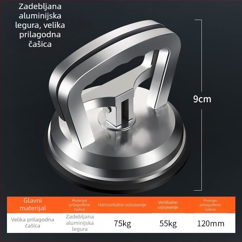 Alat za popravak udubljenja automobila s vakuumskom čašom, snažan izvlačivač lima bez tragova