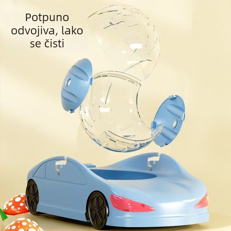 Ekstra veliki trkaći kotačić za hamstere s vanjskom kuglom - rekreacijski trenažer za hamstere