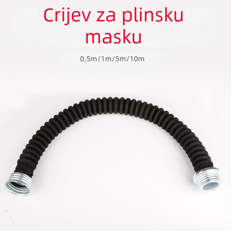Cijev za dovod zraka za masku s punim licem, duljine 0,5–10 m, za kemijsko raspršivanje