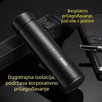 Inteligentna termos šalica za studente, vrhunski dizajn, mjerenje temperature, velik kapacitet, nehrđajući čelik 304, za poslovni automobil