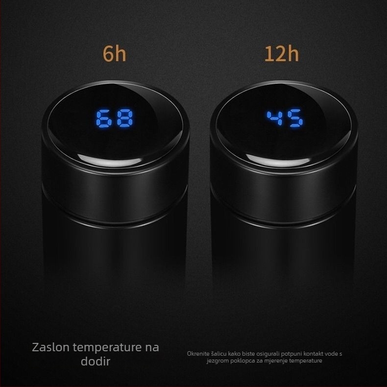 Inteligentna termos šalica za studente, vrhunski dizajn, mjerenje temperature, velik kapacitet, nehrđajući čelik 304, za poslovni automobil