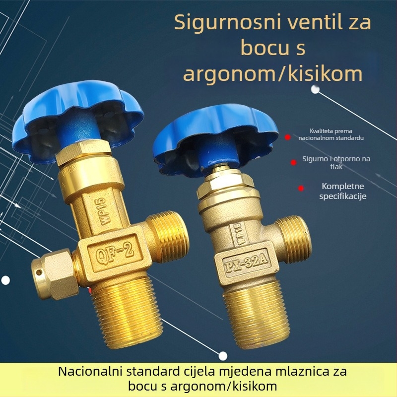 Ventil za kisik cilindar QF-2 s glavom ventila WP-15 za cilindre 4–40 L, argon cilindar