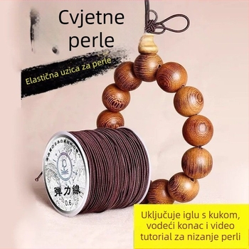 Izdržljiva nit s jezgrom za narukvice i ručne izrađene predmete, elastična nit za budističke perle, konac za navlačenje s motivom zvijezde i mjeseca