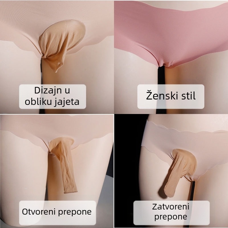 Plus-size muške tangice s otvorenim preponama, čipkasti prednji panel