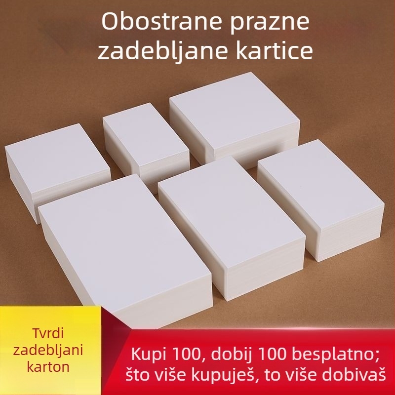 DIY kartice s engleskim riječima i Pinyin kartice za čitanje djeci, bijeli tvrdi karton