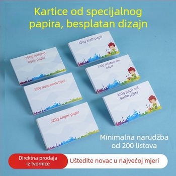 Neobične oblika kartice s naljepnicama za vješanje, kartice za postprodaju i zahvale, tiskane sklopive kartice, svadbene i rođendanske kartice, kartice za scratch i razglednice.