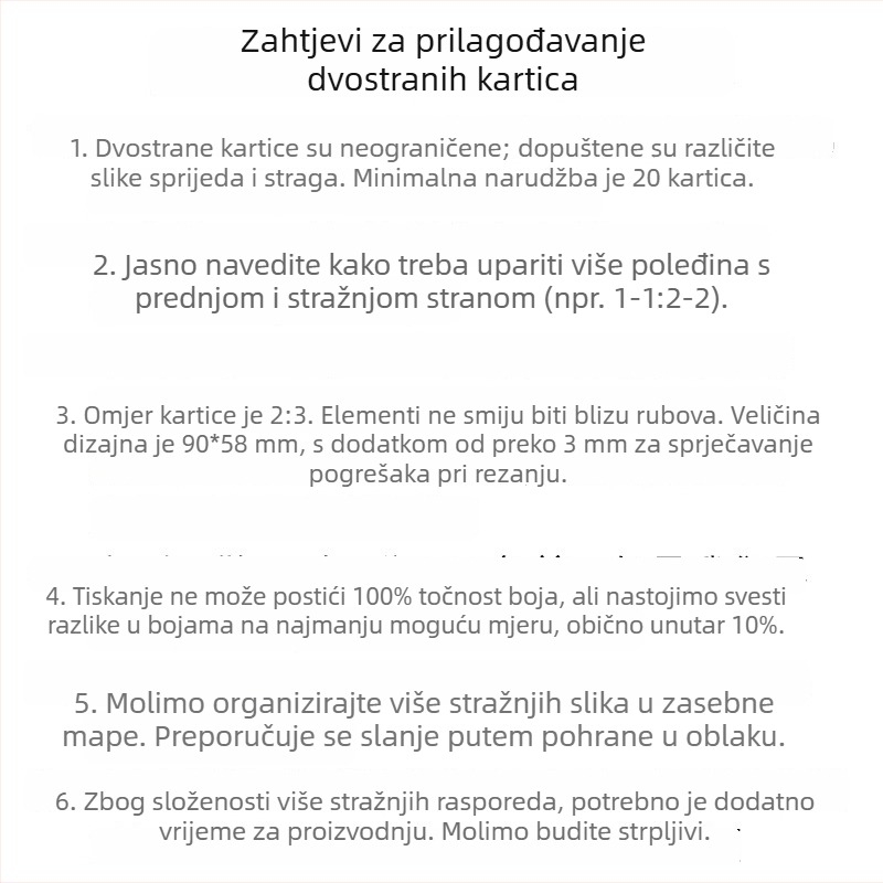 Dvostrane DIY kartice idola za foto-album — ručno tiskane, u Polaroid stilu