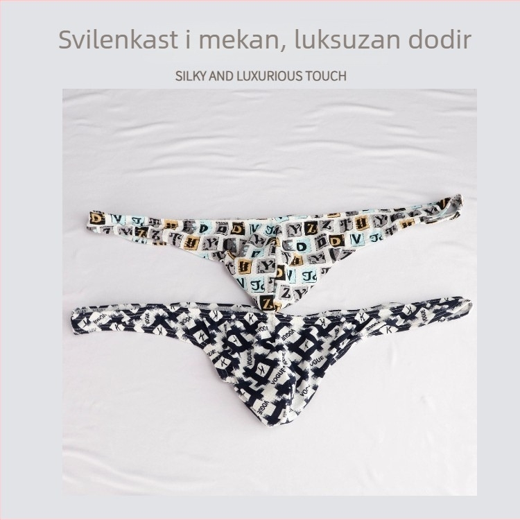 Muške tange Ice Silk – niski struk, prozračne, oblikovanje tijela, najlon
