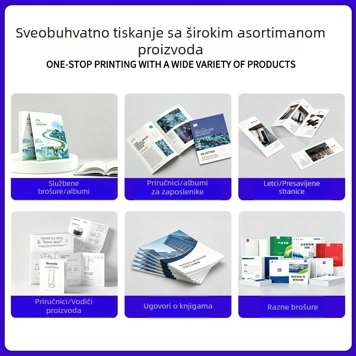 Prilagođena uputstva za proizvode i ispis brošura s tri i četiri panela