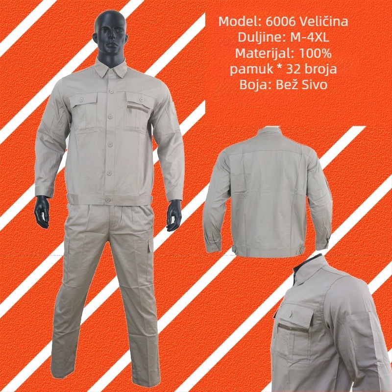 No.1 Model 6006 Zaštitno radno odijelo za zavarivanje s dugim rukavima - set