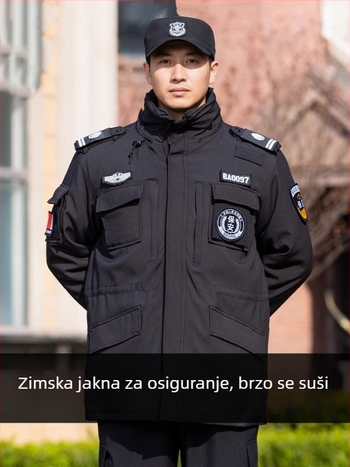 Muški zimski radni kaput s pamukom u punjenju, dvostruka sigurnosna uniforma, otporno radno odijelo
