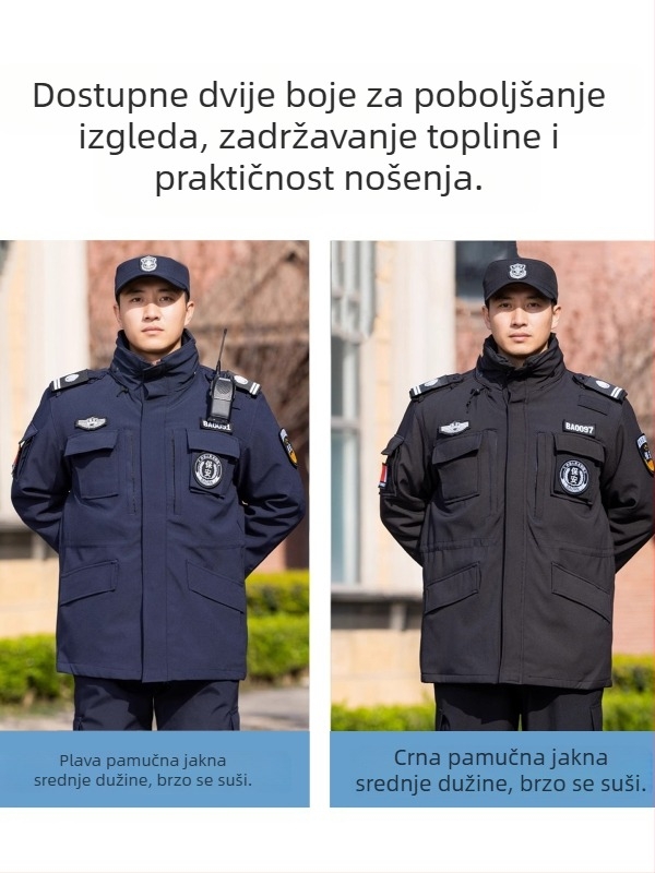 Muški zimski radni kaput s pamukom u punjenju, dvostruka sigurnosna uniforma, otporno radno odijelo