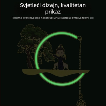 Kreativna metalna knjižna oznaka sa svjetlećim Tai Chi izrezom u antičkom stilu, poklon za učenike i nastavnike