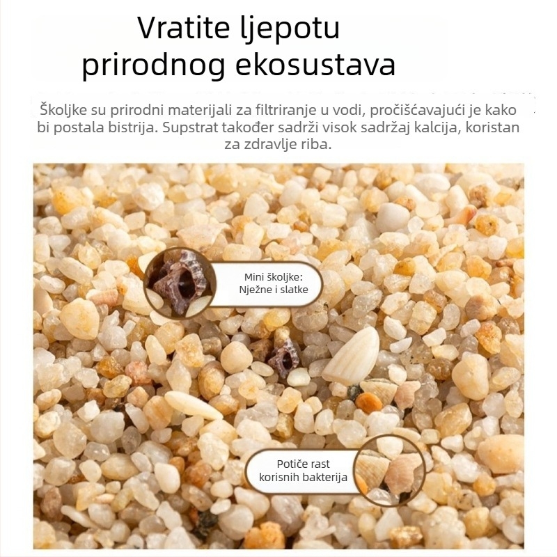 Prirodni morski pijesak kao podloga za akvarije, podloga za vodene biljke, stanište za kornjače i krabe