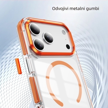Dvobojni iridizirajući magnetski prsten za futrolu iPhone 15/16/17 Pro, magnetsko punjenje, otpornost na padove