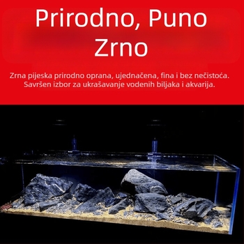 Prirodni zlatni pijesak za akvarijski krajolik – dekorativni donji pijesak za vodene biljke