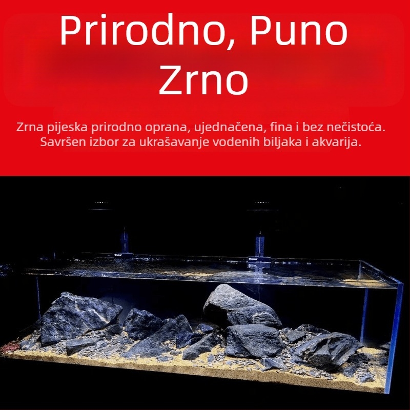 Prirodni zlatni pijesak za akvarijski krajolik – dekorativni donji pijesak za vodene biljke