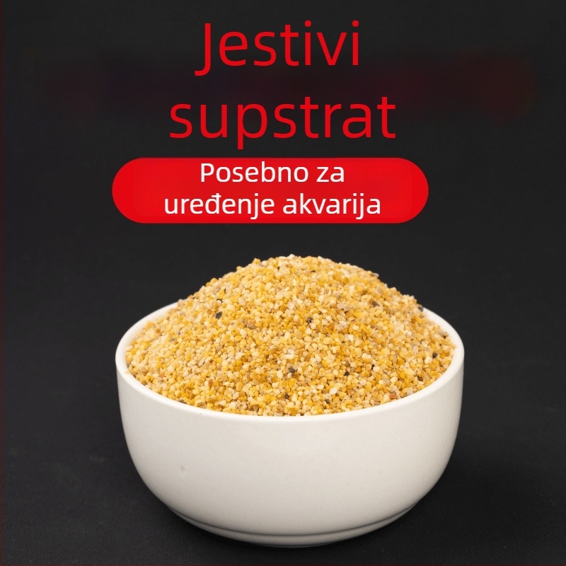 Prirodni zlatni pijesak za akvarijski krajolik – dekorativni donji pijesak za vodene biljke