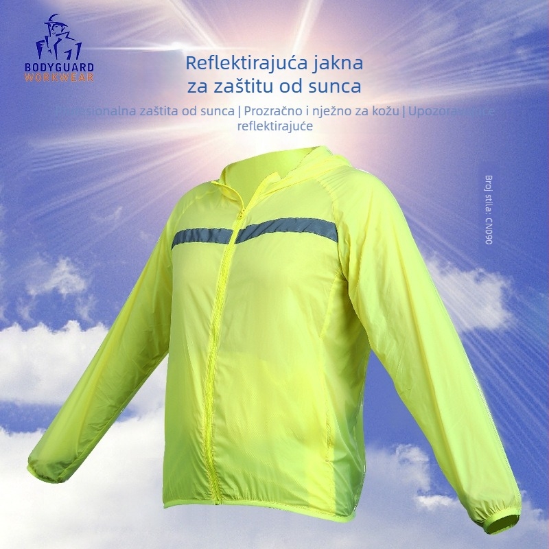 Bodiga CN090 UV-zaštitna kapuljačasta jakna za žene i muškarce, prozračna za vanjske sportove