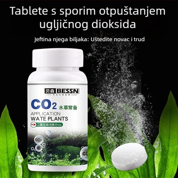 CO2 tablete s postupnim oslobađanjem za akvarij, efervencijske tablete za zamjenu CO2 generatora