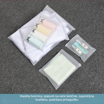 Mat zip vrećica, PE plastična vrećica za pakiranje odjeće i donjeg rublja, mogućnost tiskanja po narudžbi.