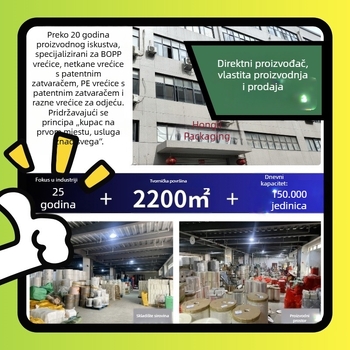 OPP samoljepiva vrećica za odjeću – prozirna plastična folija